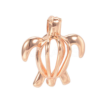 Hollow Brass Bead Cage Pendants LS-KK-K124-09RG-NR-1