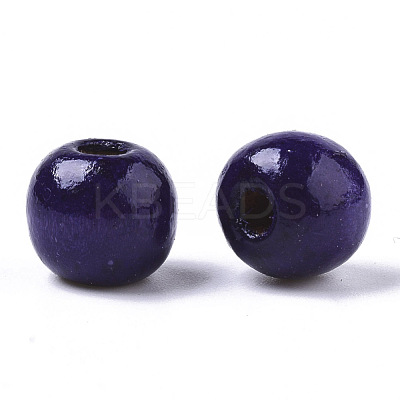 Dyed Natural Wood Beads WOOD-Q006-10mm-13-LF-1