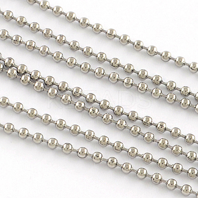 Tarnish Resistant 201 Stainless Steel Ball Chains CHS-R008-26-1