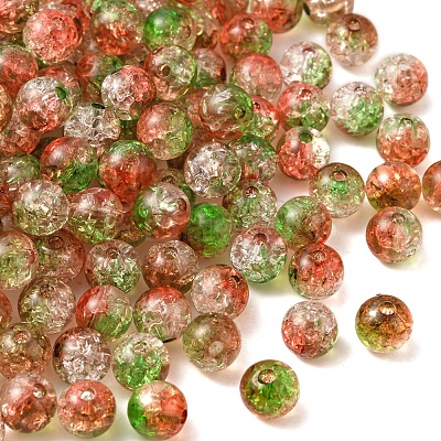50G Transparent Crackle Acrylic Beads CACR-YW0001-01C-1