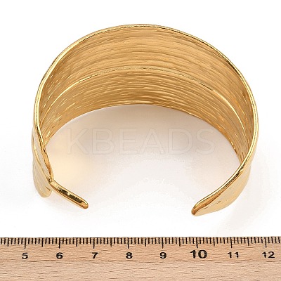 304 Stainless Steel Cuff Bangles for Women BJEW-P362-03G-1