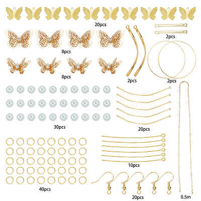 DIY Butterfly Themed Earring Making Kits DIY-SC0001-97G-1