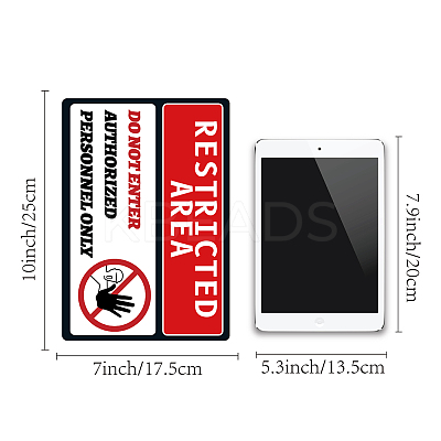 Waterproof PVC Warning Sign Stickers DIY-WH0237-009-1