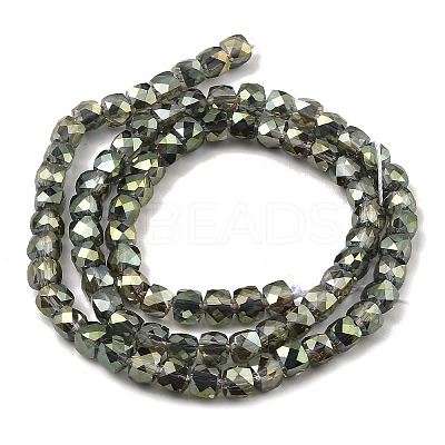 Electroplate Transparent Glass Beads Strands GLAA-C029-03B-04-1