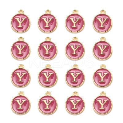 Golden Plated Alloy Enamel Charms ENAM-S118-08Y-1