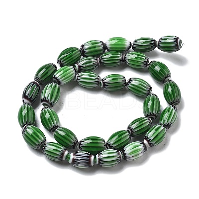 Handmade Millefiori Lampwork Beads Strands LAMP-F035-12A-1