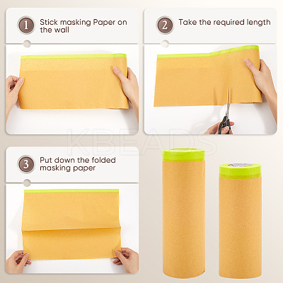 2 Rolls 2 Styles Masking Paper AJEW-CP0006-22-1