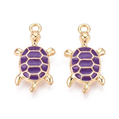Alloy Enamel Pendants PALLOY-T092-26G-05-1