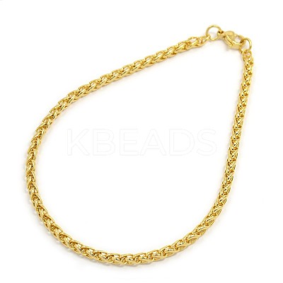 304 Stainless Steel Wheat Chain Bracelet Making STAS-A028-B006G-1