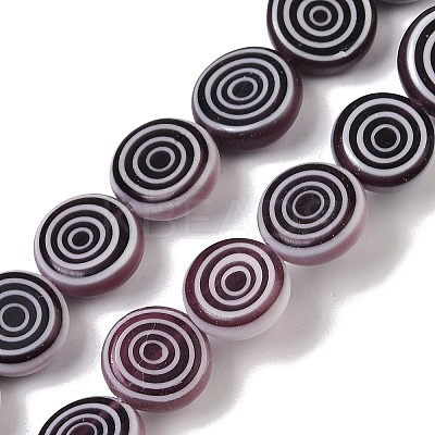 Handmade Lampwork Beads Strands LK-R004-49H-1
