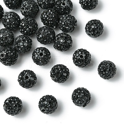 30Pcs Pave Disco Ball Beads RB-YW0001-14I-1
