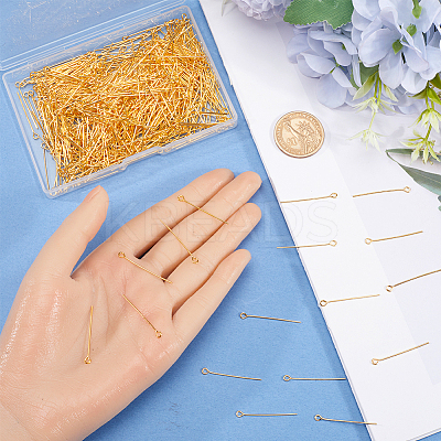 600Pcs Brass Eye Pin KK-SP0001-69B-G-1