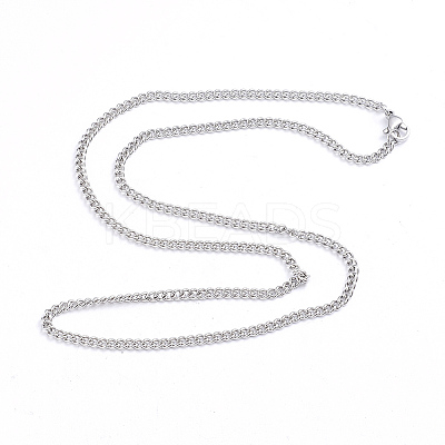 Non-Tarnish 304 Stainless Steel Curb Chains Twist Chains Necklaces LS-NJEW-L173-006-P-1