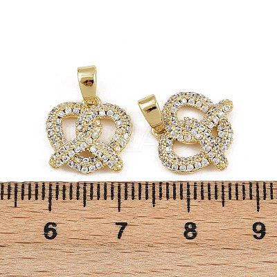 Brass Micro Pave Cubic Zirconia Pendants KK-A269-53G-1