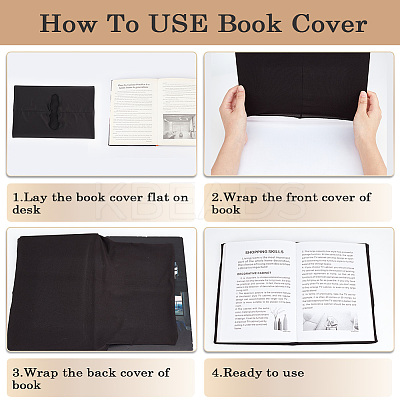 Elastic Fabric Book Covers AJEW-CP0008-68C-1