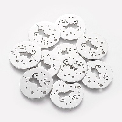 Non-Tarnish 201 Stainless Steel Kitten Pendants LS-STAS-S105-T469-1