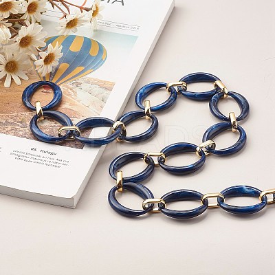 Handmade Imitation Gemstone Style Link Chains AJEW-J034-01A-1