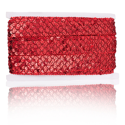 Polyester with PT Paillette Lace Trim Ribbon OCOR-WH20073-01A-1
