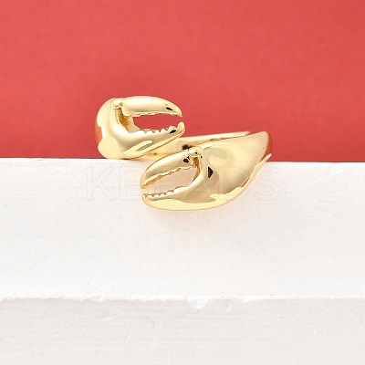 Brass Cuff Rings for Women RJEW-F184-08F-G-1