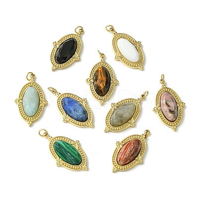 Faceted Natural & Synthetic Mixed Gemstone Pendants FIND-Z028-40-1