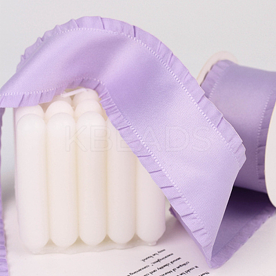 10 Yards Polyester Ruffled Ribbons PW-WG29113-14-1