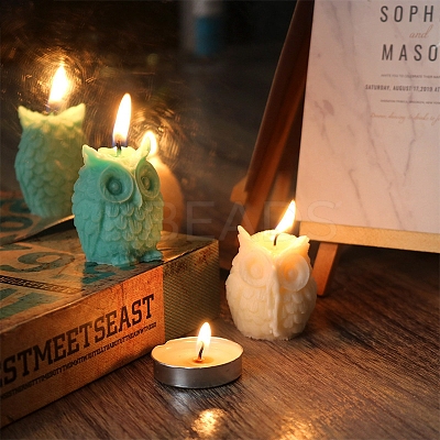 Owl Shape Candle DIY Food Grade Silicone Mold PW-WG70504-01-1