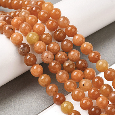 Natural Red Aventurine Beads Strands G-H067-A02-10MM-1