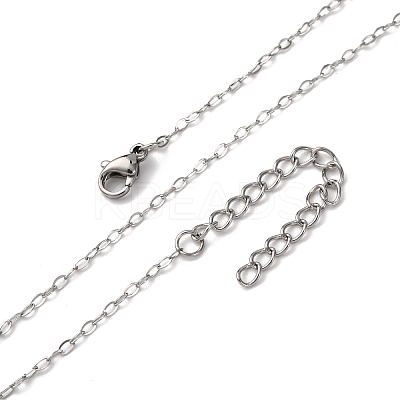 1.5MM 304 Stainless Steel Cable Chain Necklaces NJEW-T016-29P-1