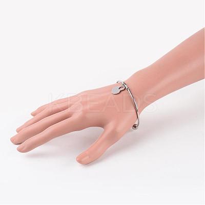 Tarnish Resistant 304 Stainless Steel Cuff Bangles BJEW-JB02389-04-1