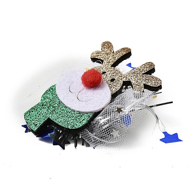 Christmas Theme Glitter Felt Fabric Alligator Hair Clip PHAR-U002-01J-1