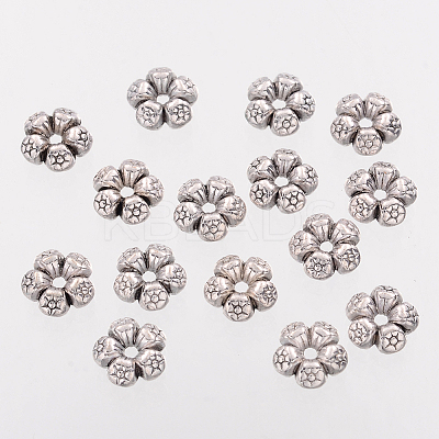 Heart Tibetan Style Charms Tibetan Silver Spacers Beads LS-AC0752-NF-1