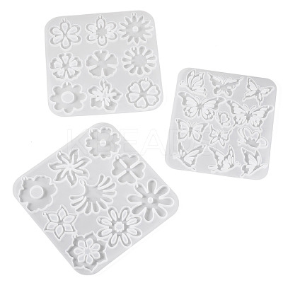 3Pcs 3 Styles DIY Pendant Silicone Molds SIMO-TA0001-14-1