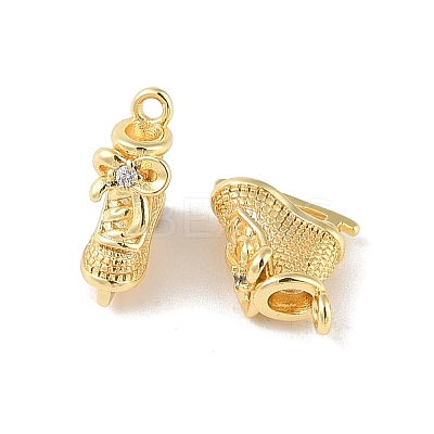 Brass Micro Pave Cubic Zirconia Pendants KK-Q816-26G-1