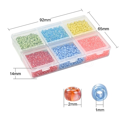 4302Pcs 6 Style 12/0 Round Glass Seed Beads SEED-YW0001-89-1