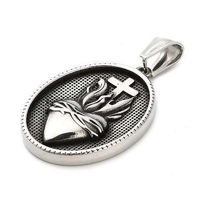 316 Surgical Stainless Steel Pendants STAS-A123-08AS-1