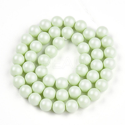 Baking Paint Pearlized Glass Pearl Bead Strands HY-N002-8mm-B02-1