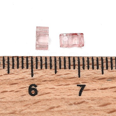 2-Hole Transparent Glass Seed Beads SEED-S023-30B-30-1