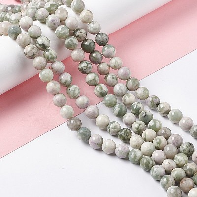 Natural Peace Jade Beads Strands X-G-G905-07-6MM-1