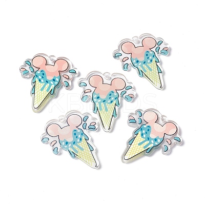 Transparent Printed Acrylic Pendants TACR-G042-01A-1