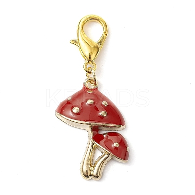 Eco-Friendly Alloy Enamel Pendant Decorations HJEW-JM01800-1