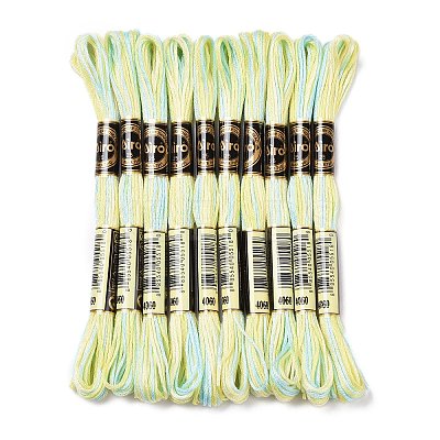 10 Skeins 6-Ply Polyester Embroidery Floss OCOR-K006-A14-1
