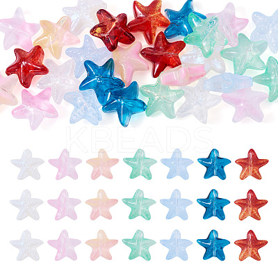 28Pcs 7 Colors Glass Beads GLAA-TA0003-34-1