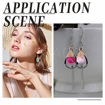 60Pcs 2 Styles Transparent Glass Pendants FIND-AR0005-07-1