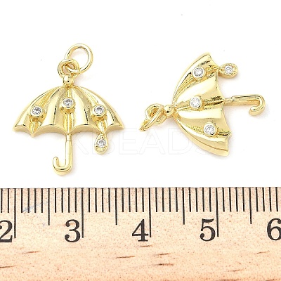 Brass Micro Pave Clear Cubic Zirconia Pendants KK-Z120-59A-G-1