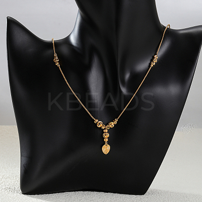 Elegant Brass Heart Pendant Necklaces JB7552-1
