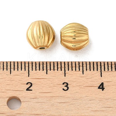 304 Stainless Steel Corrugated Beads STAS-I203-30G-1