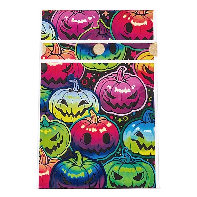 50Pcs Rectangle Halloween Candy Plastic Bags ABAG-U001-01C-1