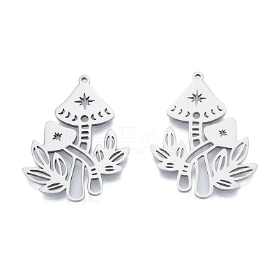 Non-Tarnish 201 Stainless Steel Pendant STAS-B027-20P-1