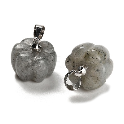 Natural Labradorite Pumpkin Charms G-K338-27P-03-1