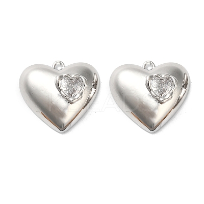 Brass Pave Cubic Zirconia Pendants KK-K351-61P-1